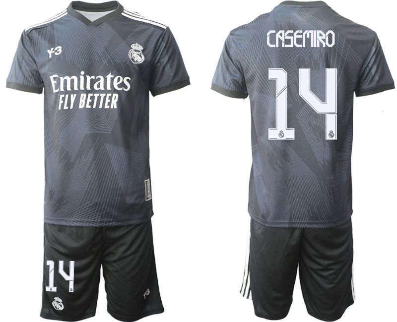 Men 2022-2023 Club Real Madrid Cuarta Camiseta Y3 de black #14 Soccer Jersey